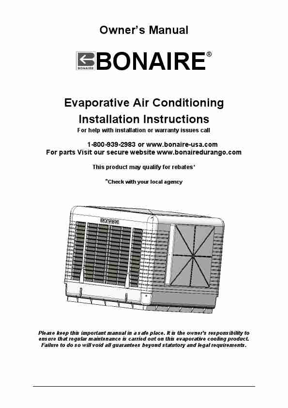 Bonaire Evaporative Cooler Installation Manual-page_pdf
